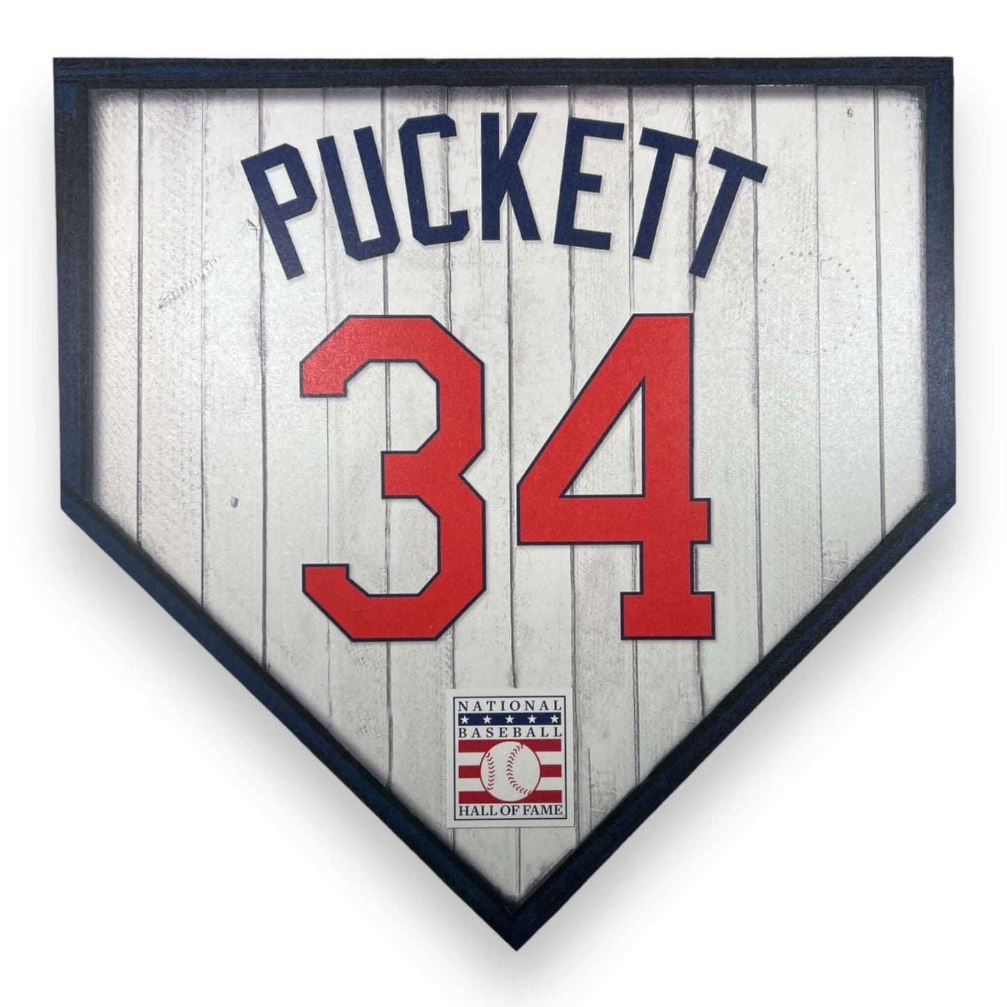 Custom Home plate jersey sign. Kirby Puckett 34 - Made in USA.