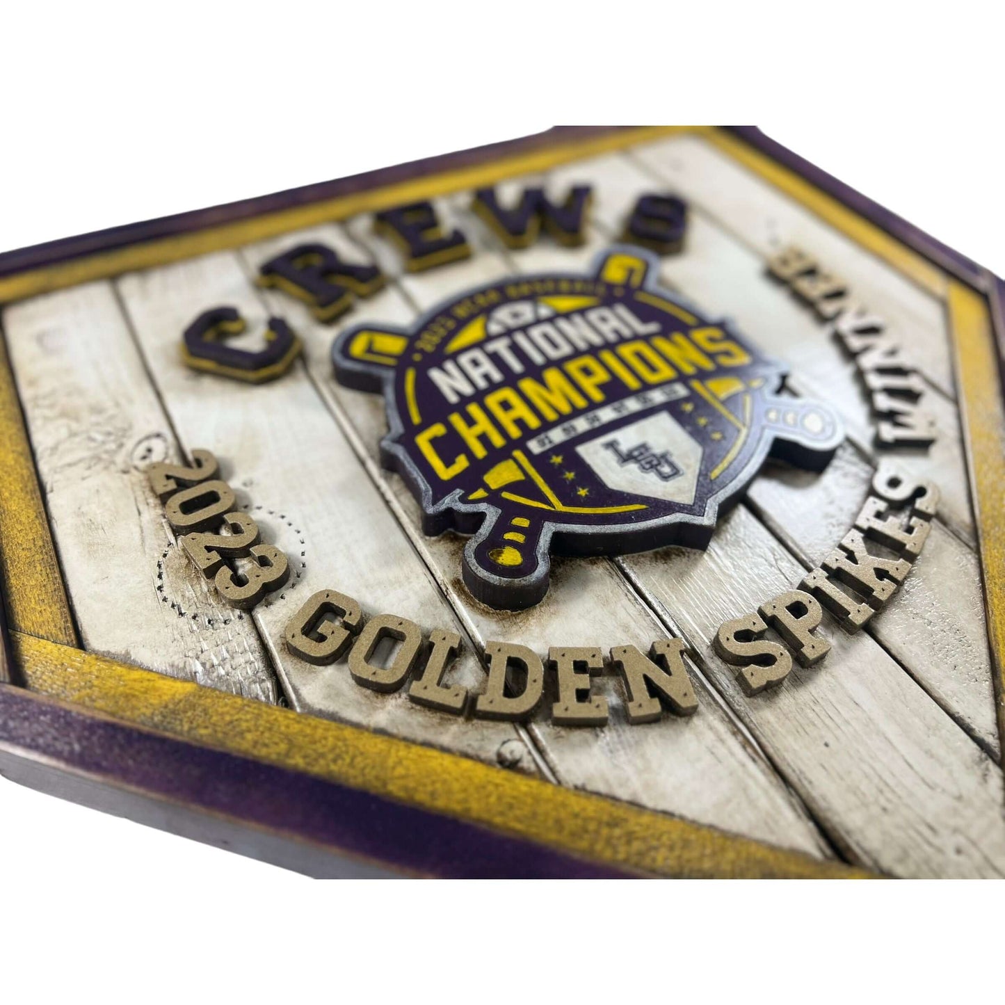 Deluxe large custom home plate sign – personalized baseball or softball award display