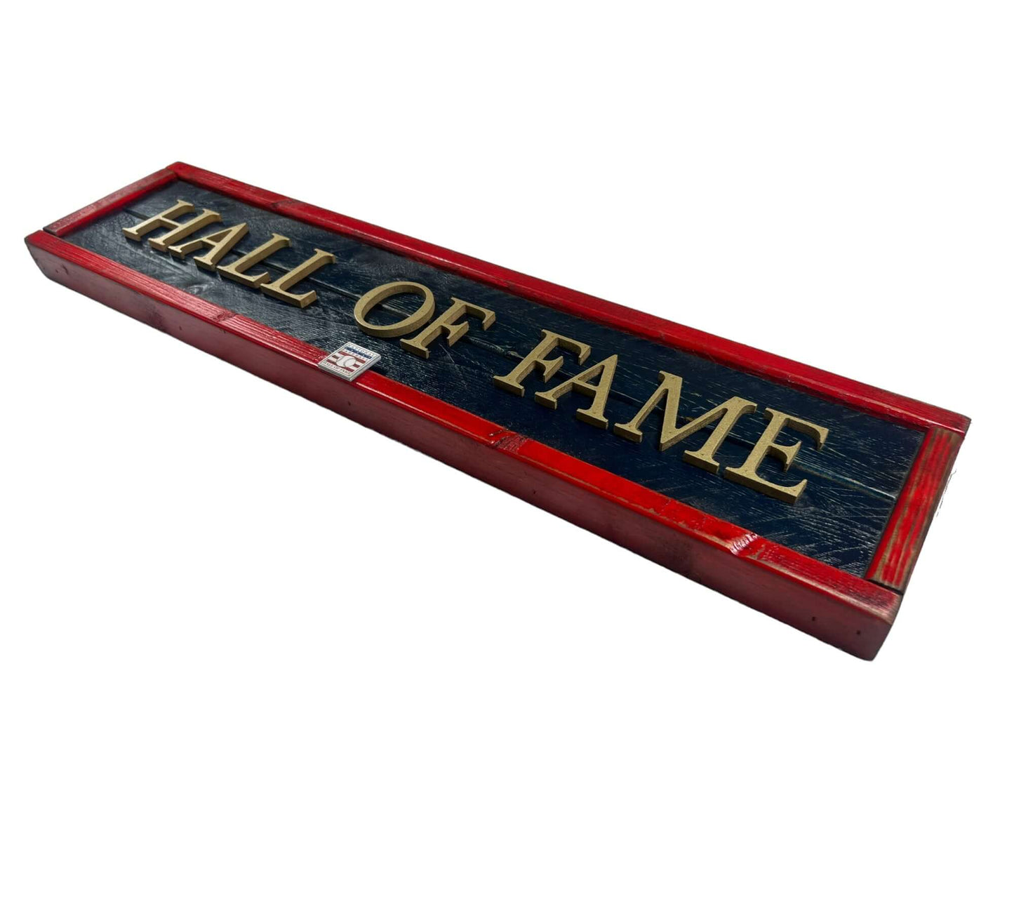 Hand Crafted Wooden nameplate. Made in USA.