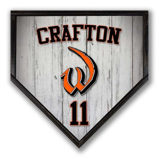 Custom baseball home plate print – team spirit accessory - Made in USA