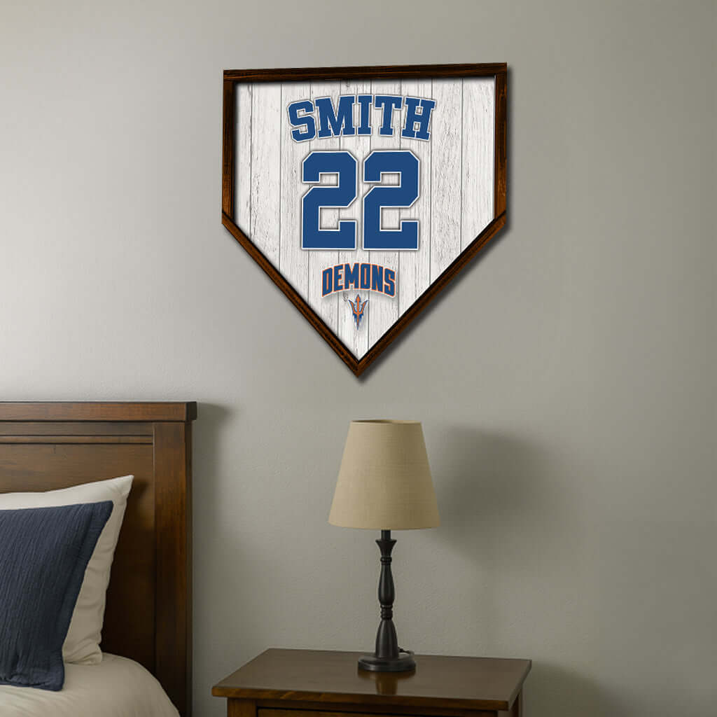 Custom baseball home plate print – team spirit accessory - Made in USA
