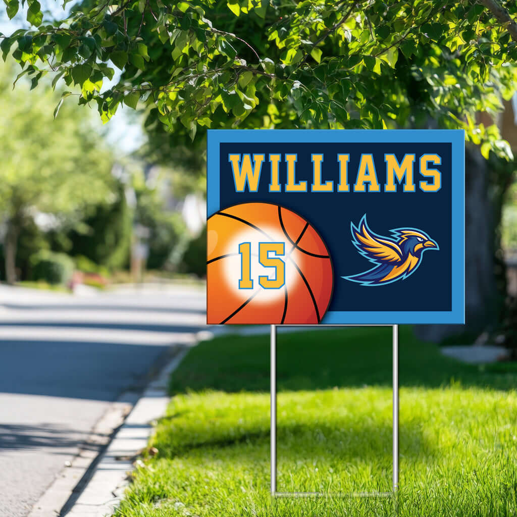 Basketball Yard Sign
