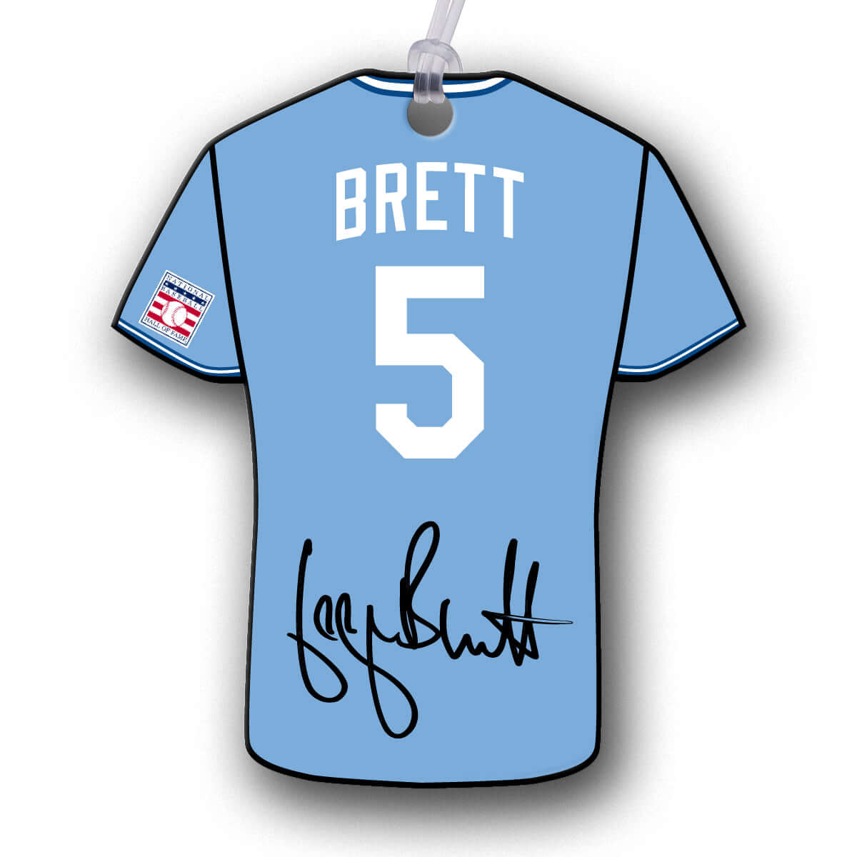 Brett 5 Jersey Hang Tag Ornaments NBHOF