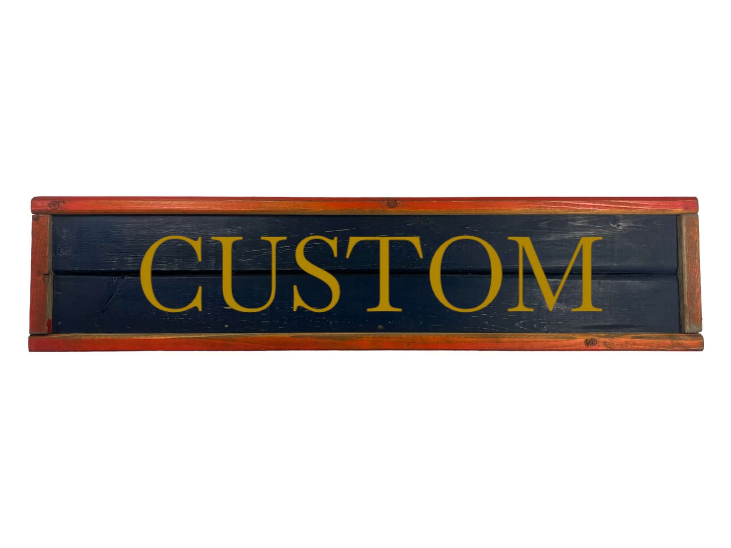 Hand Crafted Wooden nameplate. Made in USA.