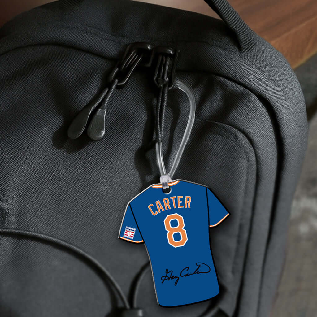Gary Carter #8 Mets - Replica Jersey Hang Tag Ornament On Bag