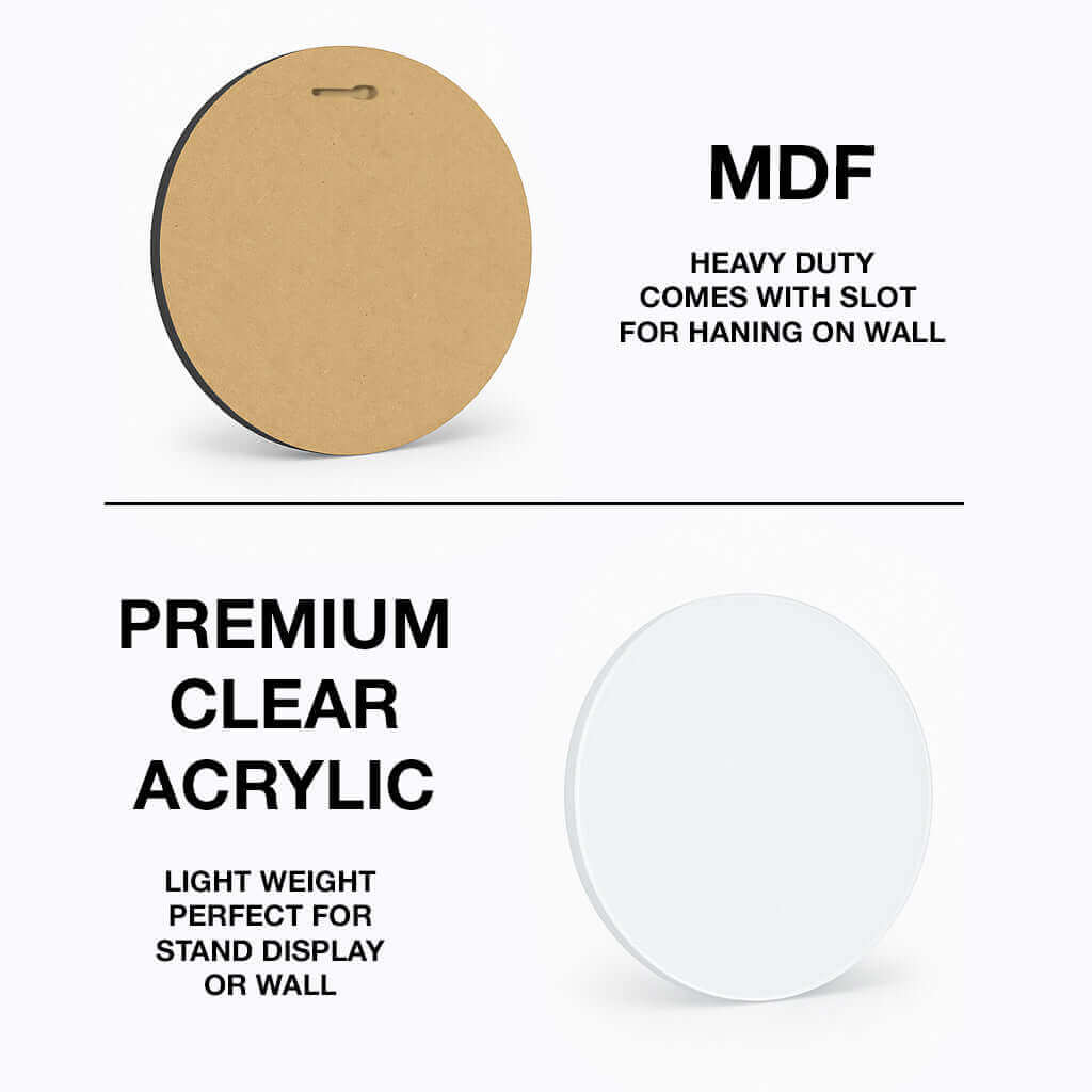 Custom printed circular plate display with name & logo – Made in USA team décor