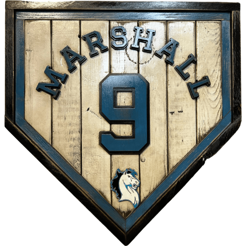 Deluxe large custom home plate sign – personalized baseball or softball award display