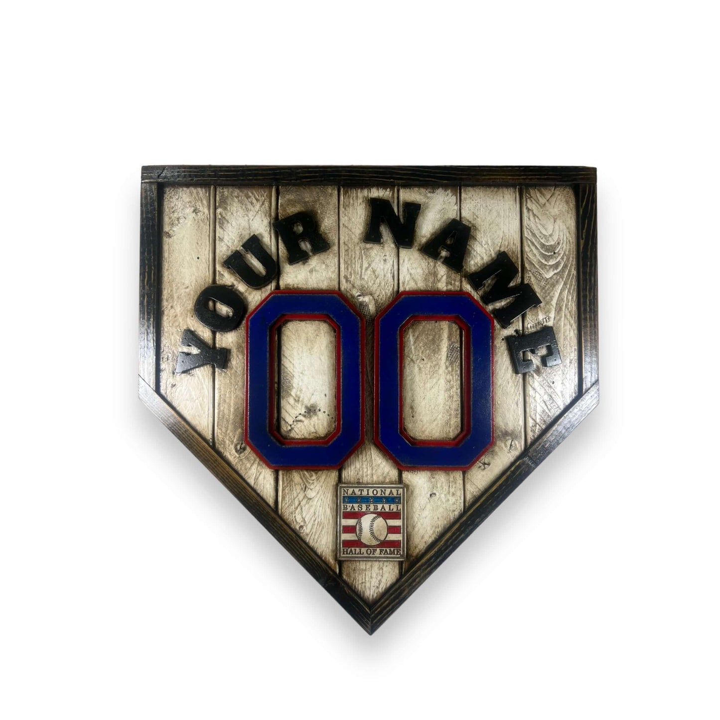 Custom baseball Hall of Fame legacy home plate sign – handcrafted USA sports memorabilia