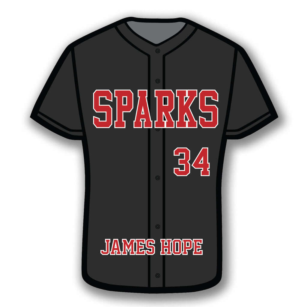 Custom Metal Baseball / Softball Jersey Front Sign