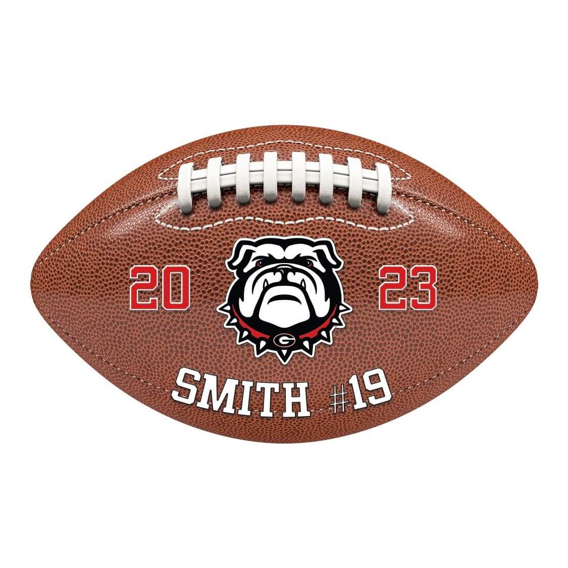 Custom printed football plate display with name & logo – Made in USA team décor