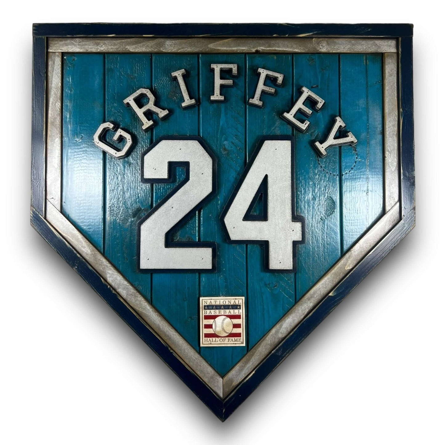 Ken Griffey Jr. #24 - National Baseball Hall of Fame Handmade Home Plate. Baseball Memorabilia. Made in USA