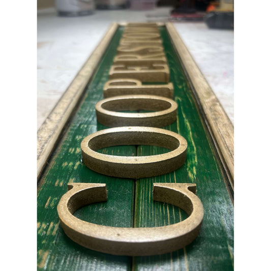 Hand Crafted Wooden baseball nameplate with Cooperstown. Made in USA.