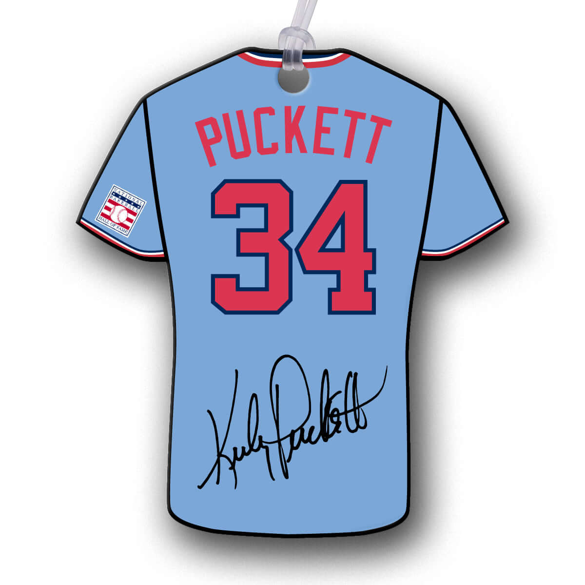 Puckett 34 Jersey Hang Tag Ornaments NBHOF