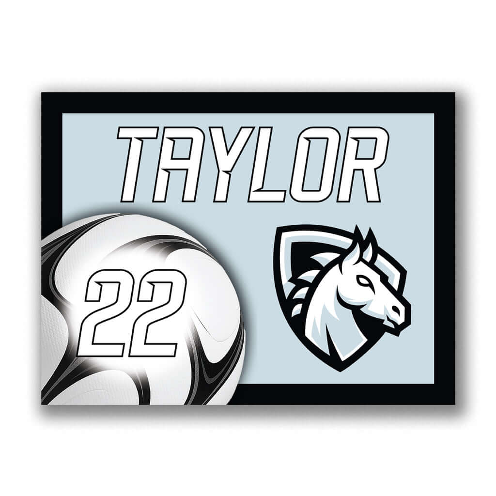 Custom soccer yard sign for schools and teams - Made in USA