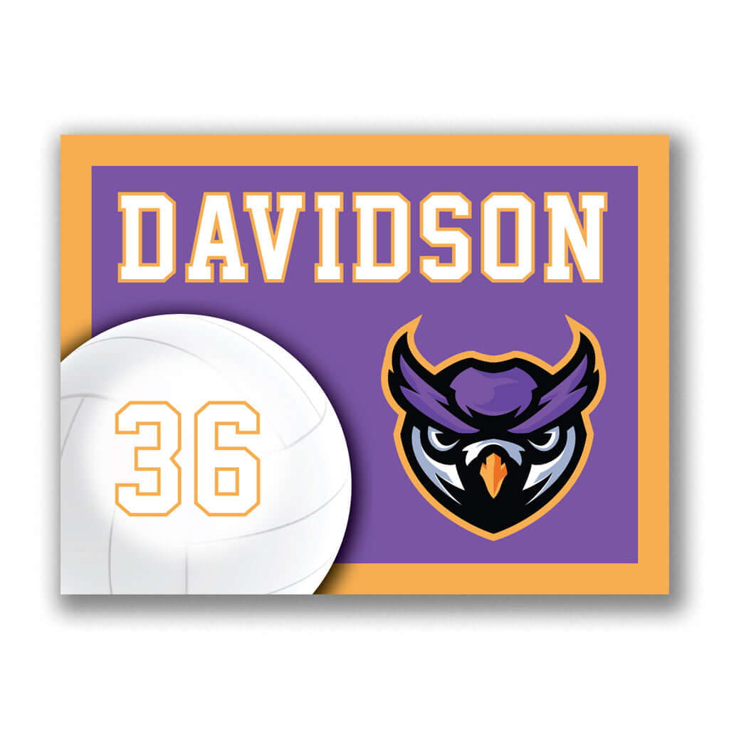 Custom volleyball yard sign for schools and teams - Made in USA