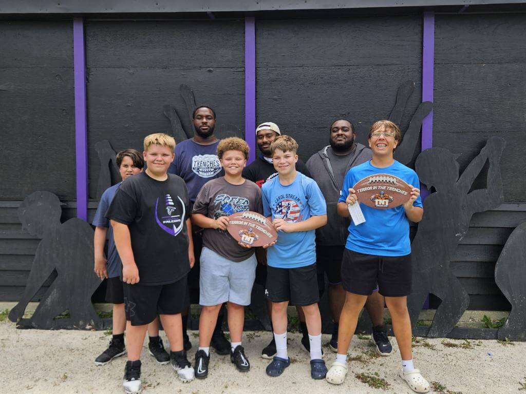 Custom printed football plate display with name & logo – Made in USA team décor