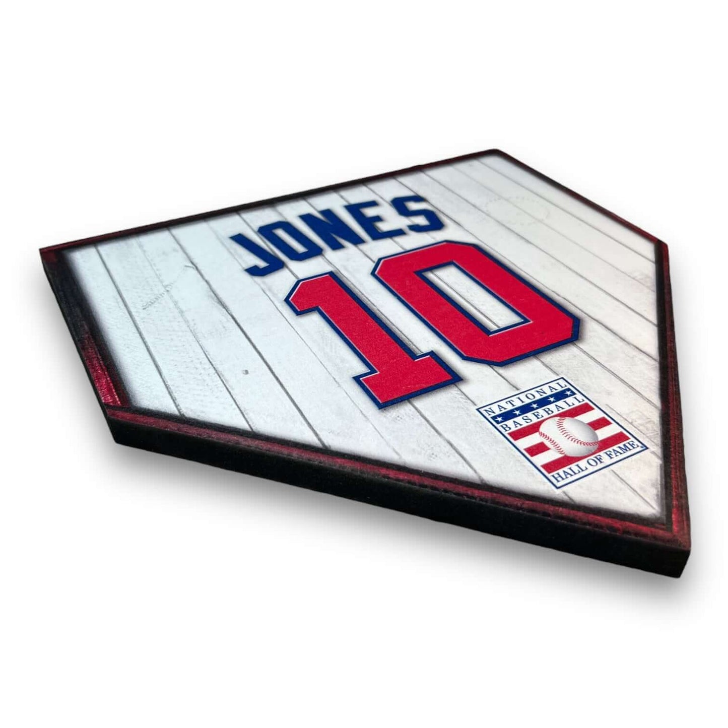 Custom Home plate jersey sign. Chipper Jones 10 - Made in USA
