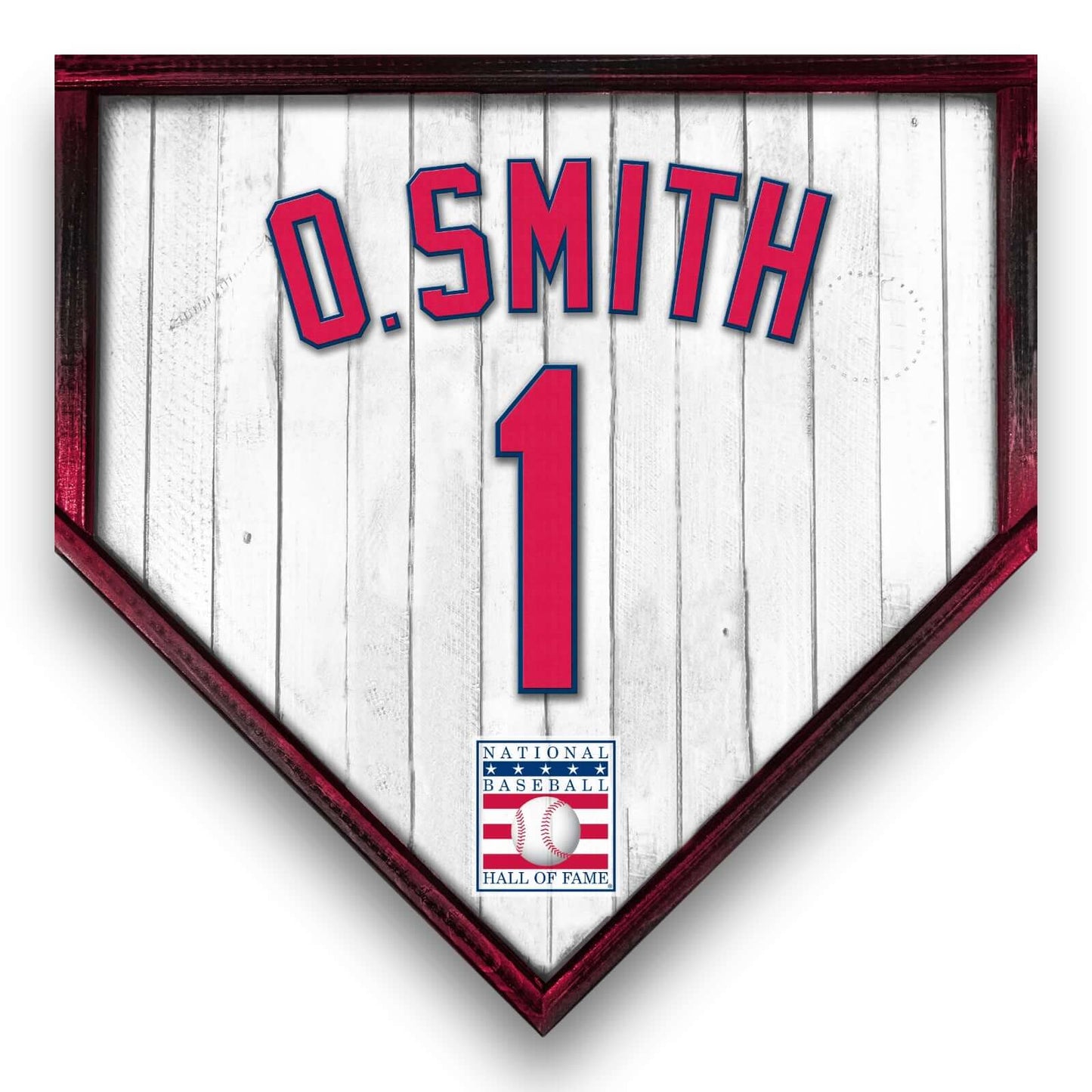 Custom Home plate jersey sign. Ozzie Smith 1 - Made in USA