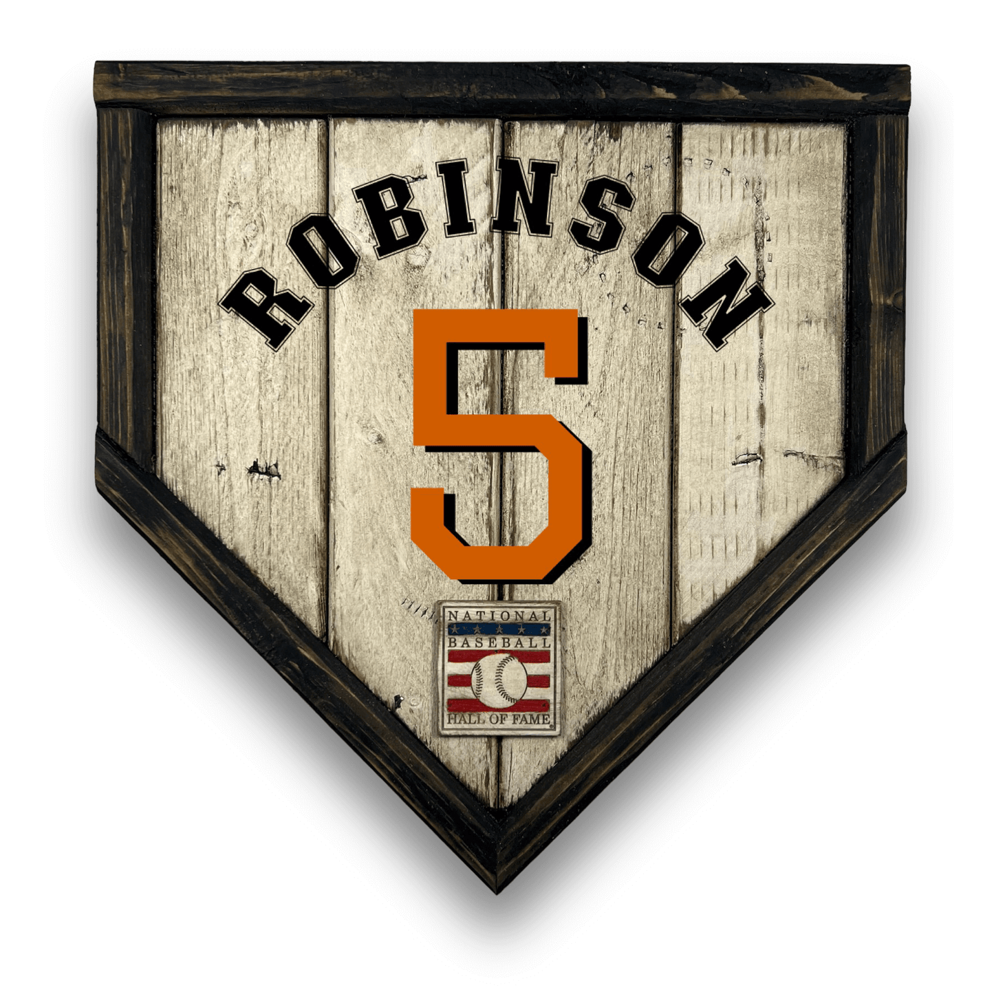 Brooks Robinson #5 - Custom baseball Hall of Fame legacy home plate sign – handcrafted USA sports memorabilia