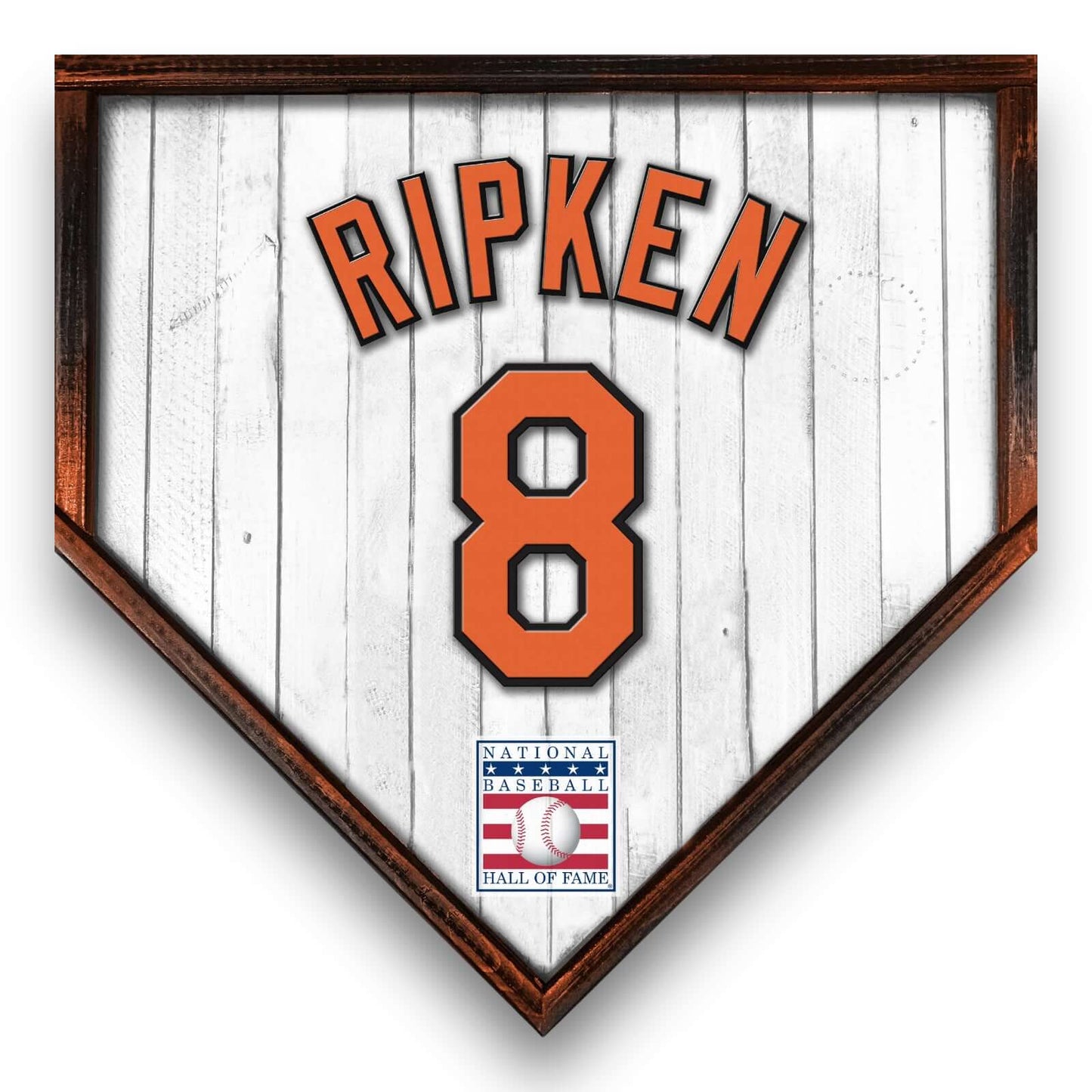 Custom Home plate jersey sign. Cal Ripken 8 - Made in USA