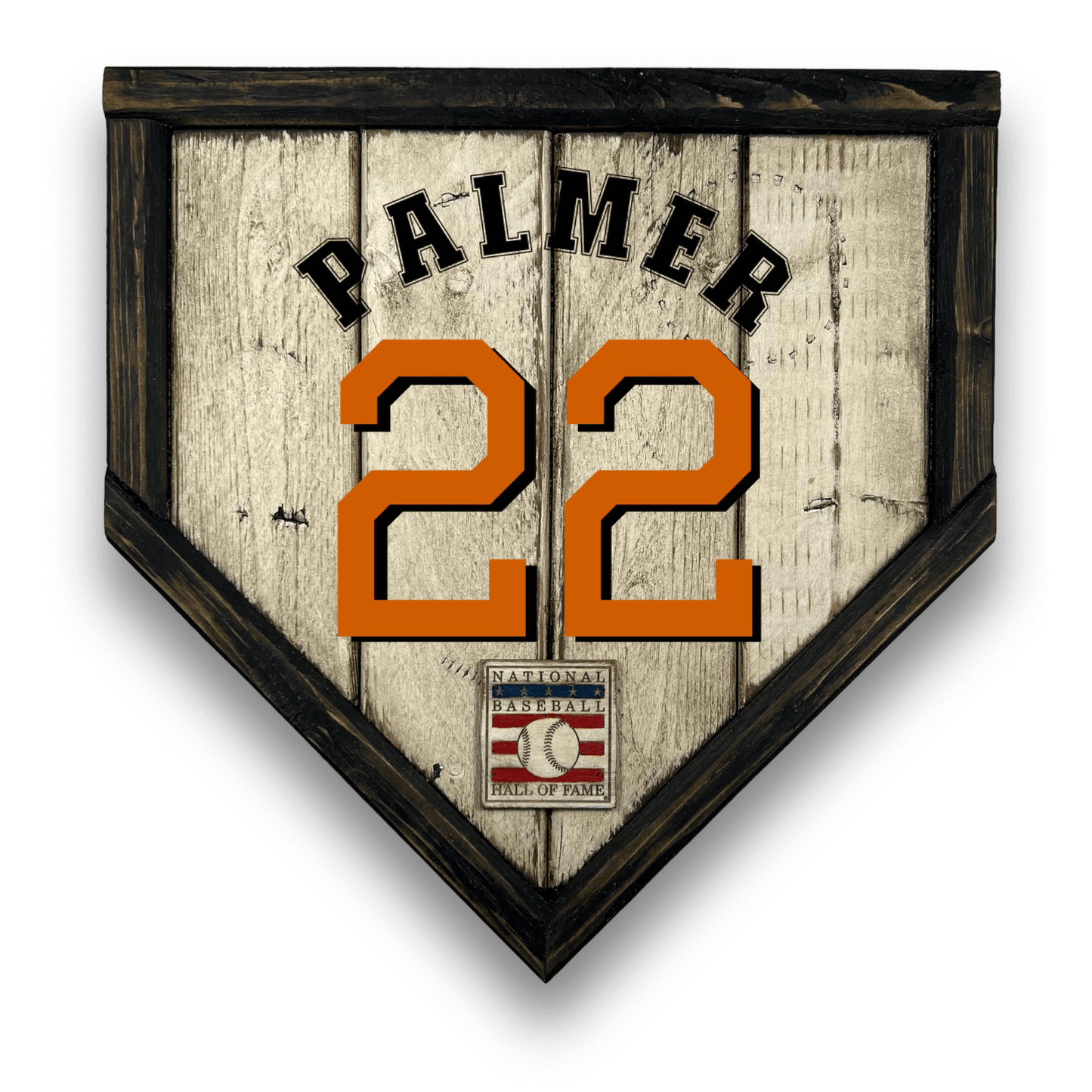 Jim Palmer #22 - Custom baseball Hall of Fame legacy home plate sign – handcrafted USA sports memorabilia