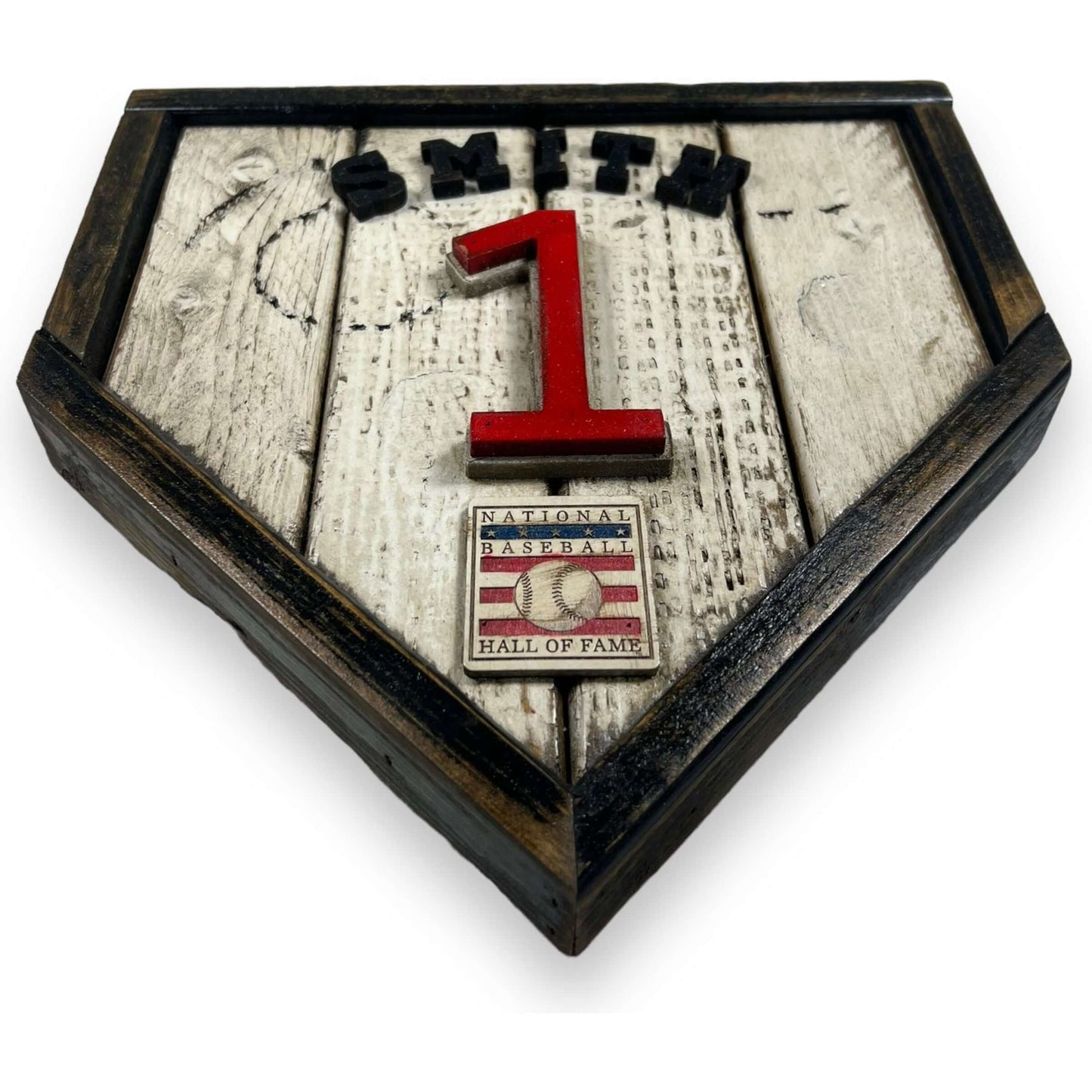Ozzy Smith #1 - Custom baseball Hall of Fame legacy home plate sign – handcrafted USA sports memorabilia