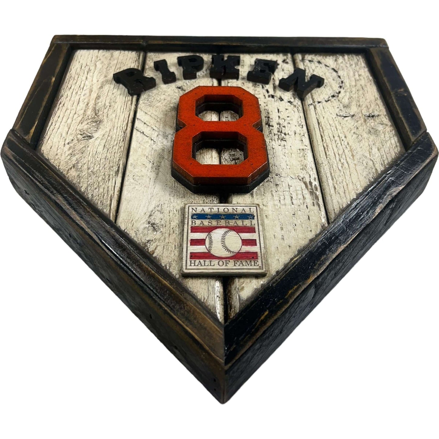Cal Ripken Jr. #8 - Custom baseball Hall of Fame legacy home plate sign – handcrafted USA sports memorabilia