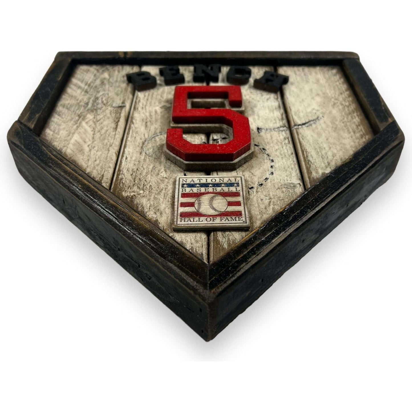 Custom baseball Hall of Fame legacy home plate sign – handcrafted USA sports memorabilia