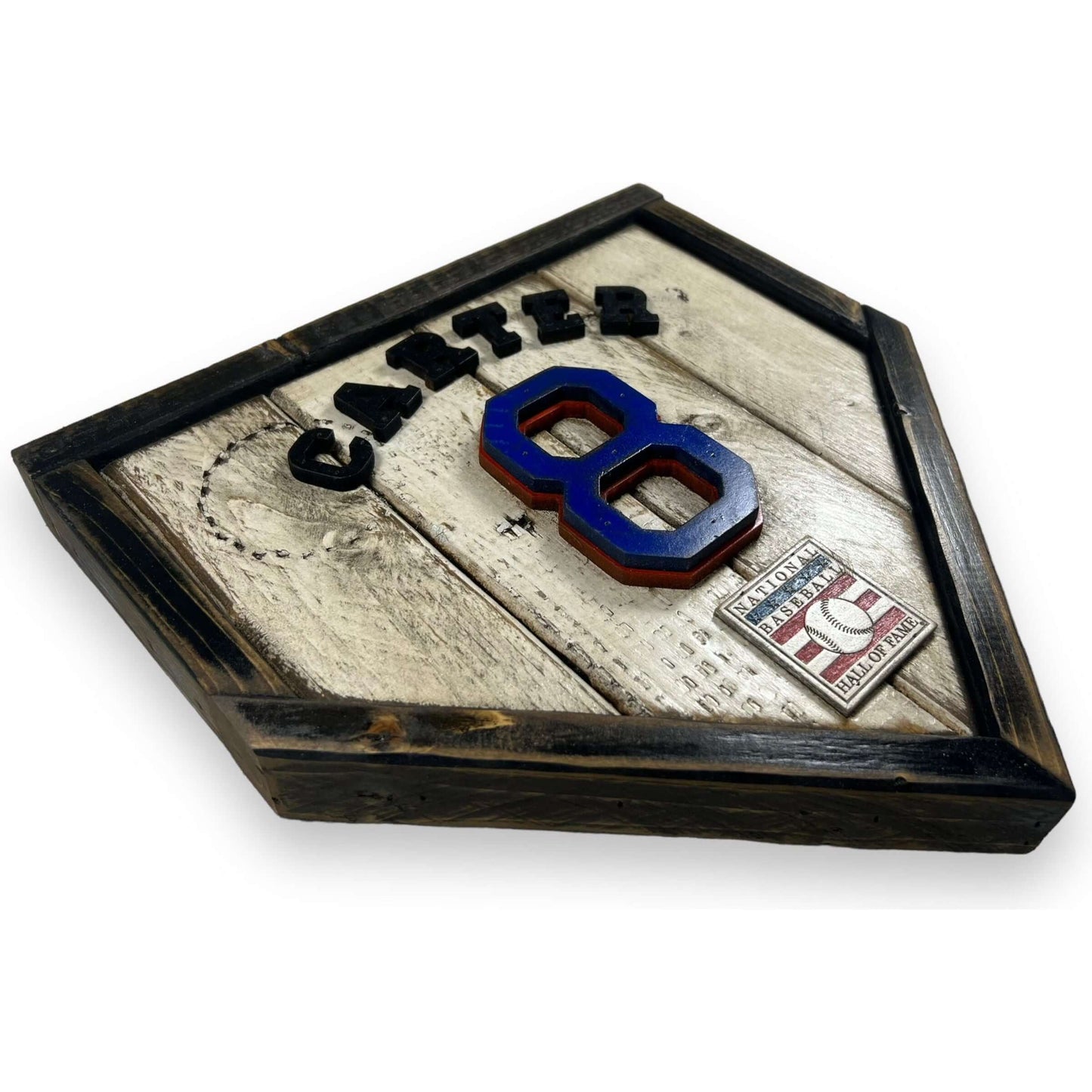 Gary Carter #8 - Custom baseball Hall of Fame legacy home plate sign – handcrafted USA sports memorabilia