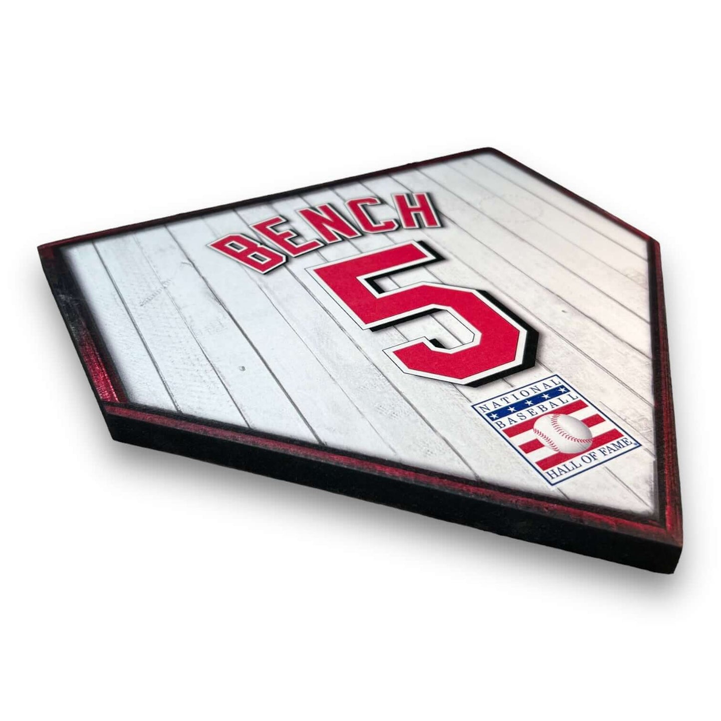 Custom Home plate jersey sign. Johnny Bench 5 - Made in USA