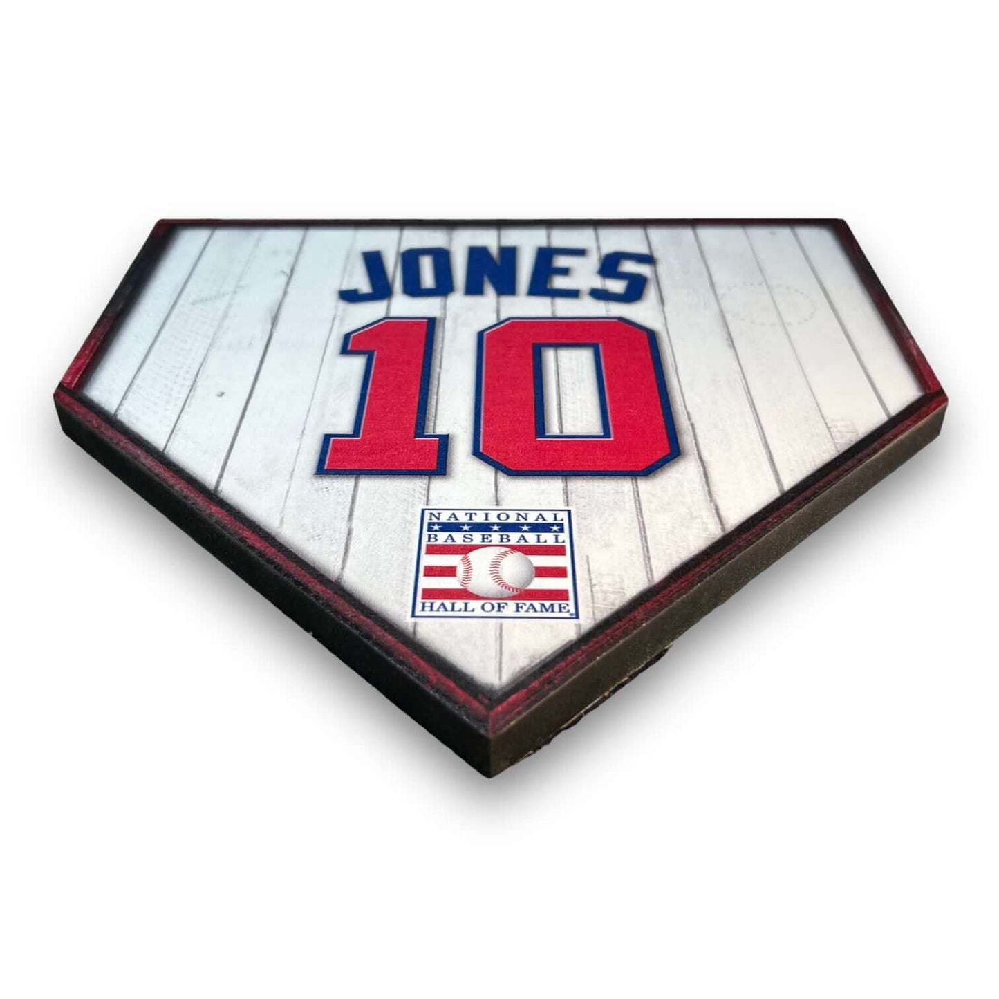Custom Home plate jersey sign. Chipper Jones 10 - Made in USA.