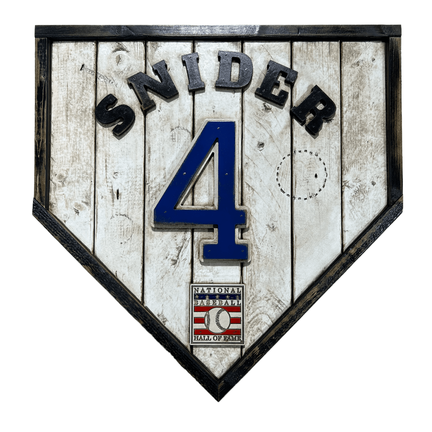 Duke Snider #4 - Custom baseball Hall of Fame legacy home plate sign – handcrafted USA sports memorabilia