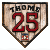 Jim Thome #25 - Custom baseball Hall of Fame legacy home plate sign – handcrafted USA sports memorabilia