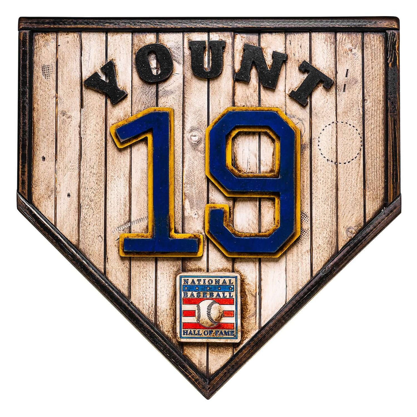 Robin Yount #19 - Custom baseball Hall of Fame legacy home plate sign – handcrafted USA sports memorabilia