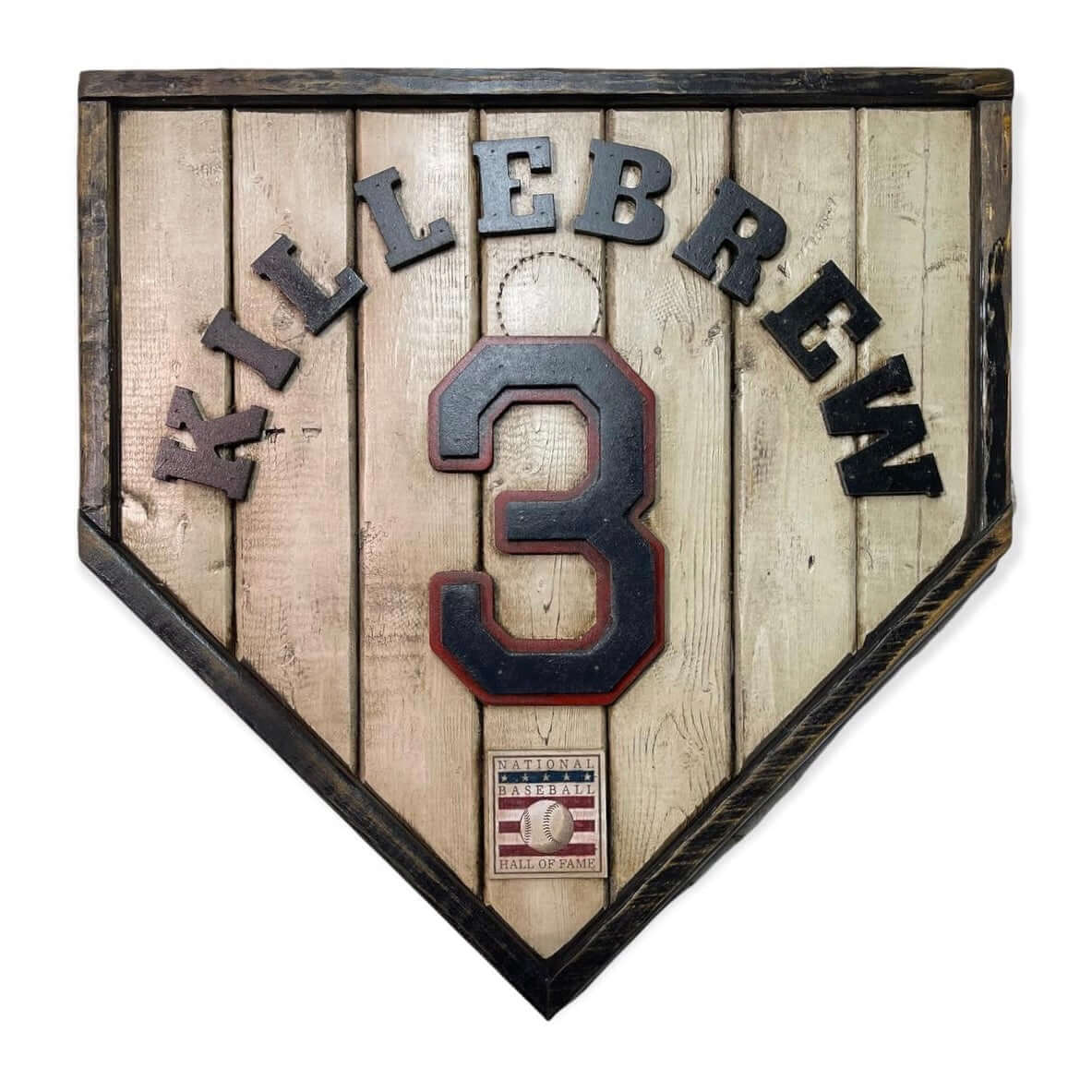 Harmon Killebrew #3 - Custom baseball Hall of Fame legacy home plate sign – handcrafted USA sports memorabilia