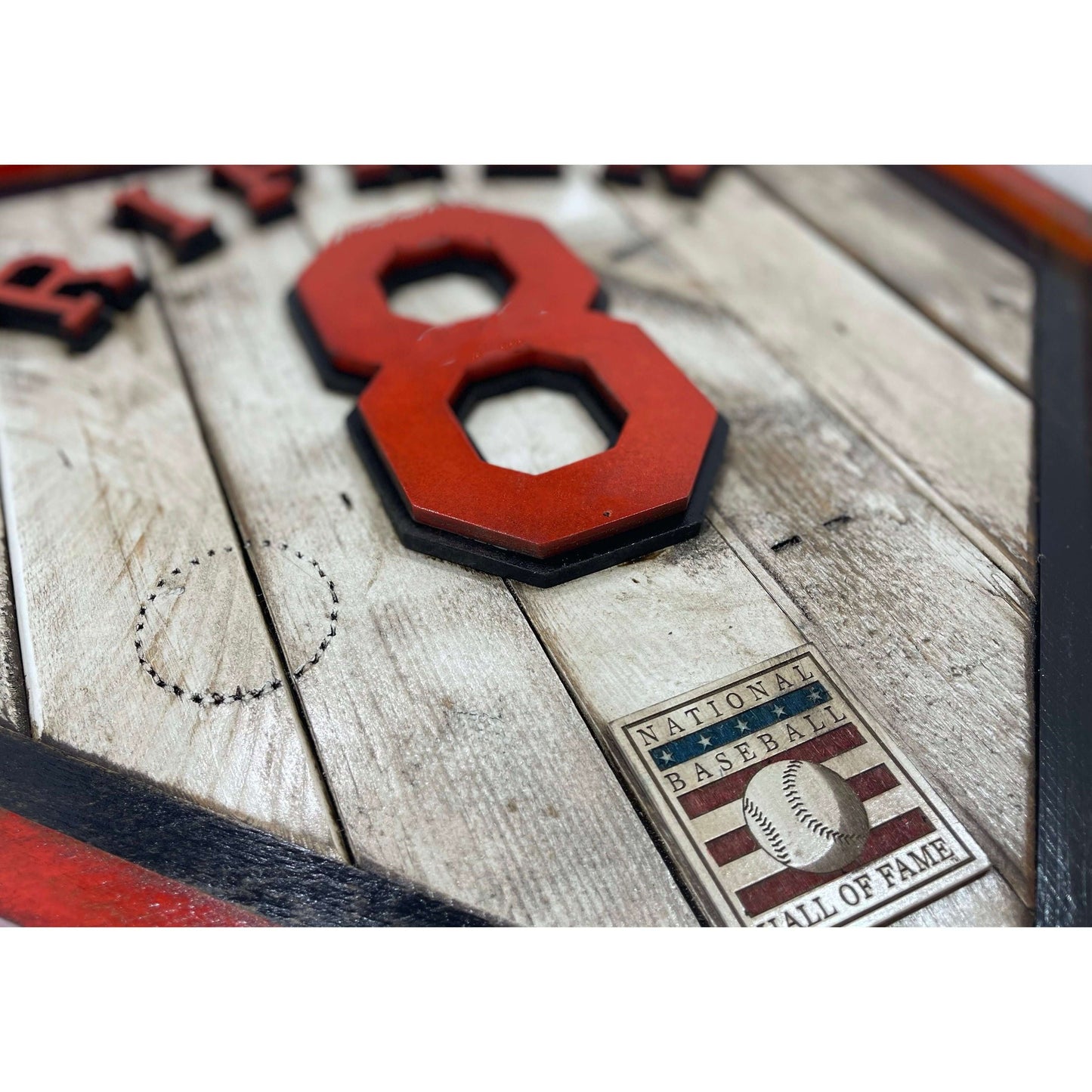 Cal Ripken Jr. #8 - National Baseball Hall of Fame Handmade Home Plate. Baseball Memorabilia. Made in USA