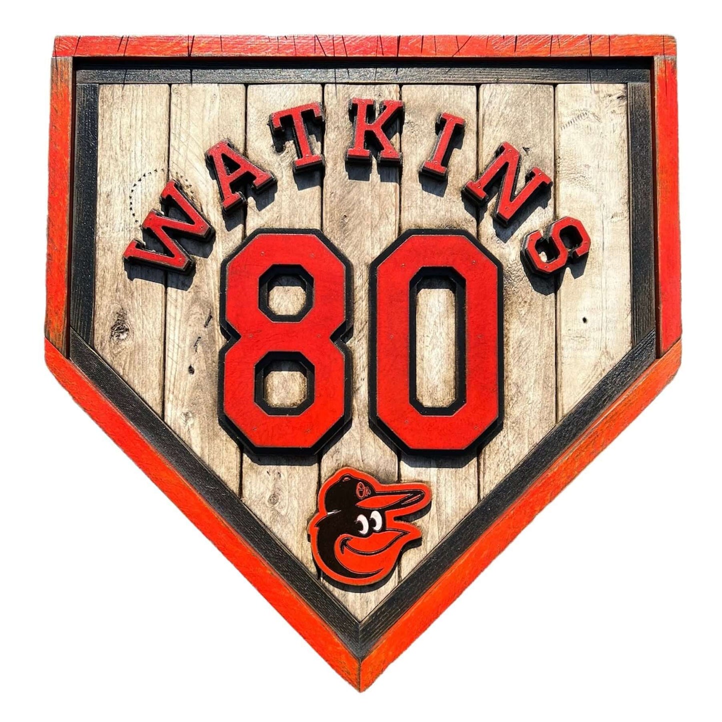 Deluxe large custom home plate sign – personalized baseball or softball award display