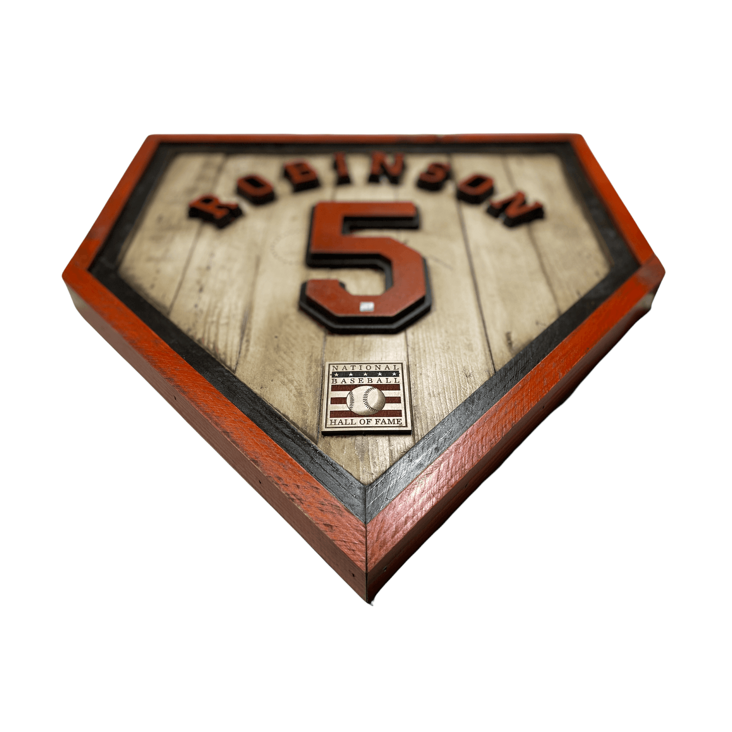 Brooks Robinson #5 - National Baseball Hall of Fame Handmade Home Plate. Baseball Memorabilia. Made in USA