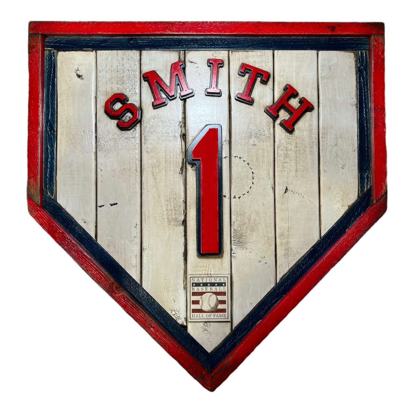 Ozzie Smith #1 - National Baseball Hall of Fame Handmade Home Plate. Baseball Memorabilia. Made in USA