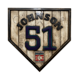 Randy Johnson #51 - Custom baseball Hall of Fame legacy home plate sign – handcrafted USA sports memorabilia