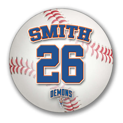 Custom printed baseball plate display with name & logo – Made in USA team décor