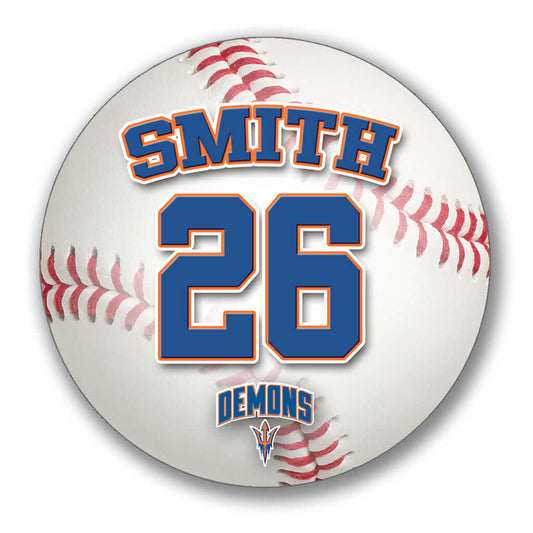 Custom printed baseball plate display with name & logo – Made in USA team décor
