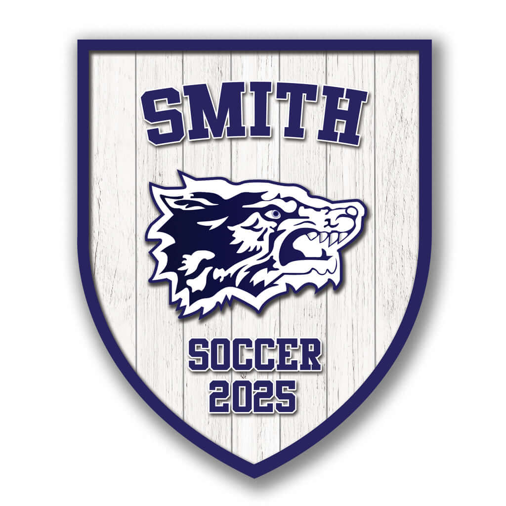 Custom School Shield Plate