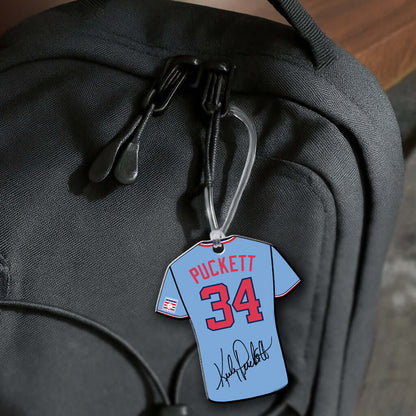 Kirby Puckett #34 Twins - Replica Jersey Hang Tag Ornament On Bag