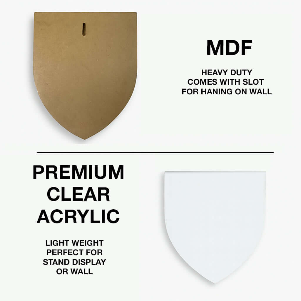 Custom School Shield Plate