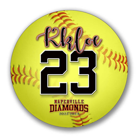 Custom printed softball plate display with name & logo – Made in USA team décor