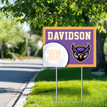 Custom volleyball yard sign for schools and teams - Made in USA