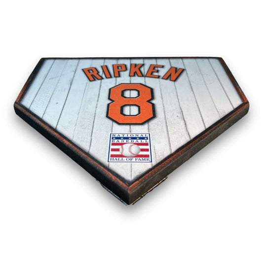 Cal Ripken Jr. #8 Orioles - Replica Jersey Home Plate Front View