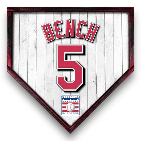 Johnny Bench #5 Reds - Replica Jersey Home Plate