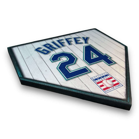 Ken Griffey Jr. #24 Mariners - Replica Jersey Home Plate Side View